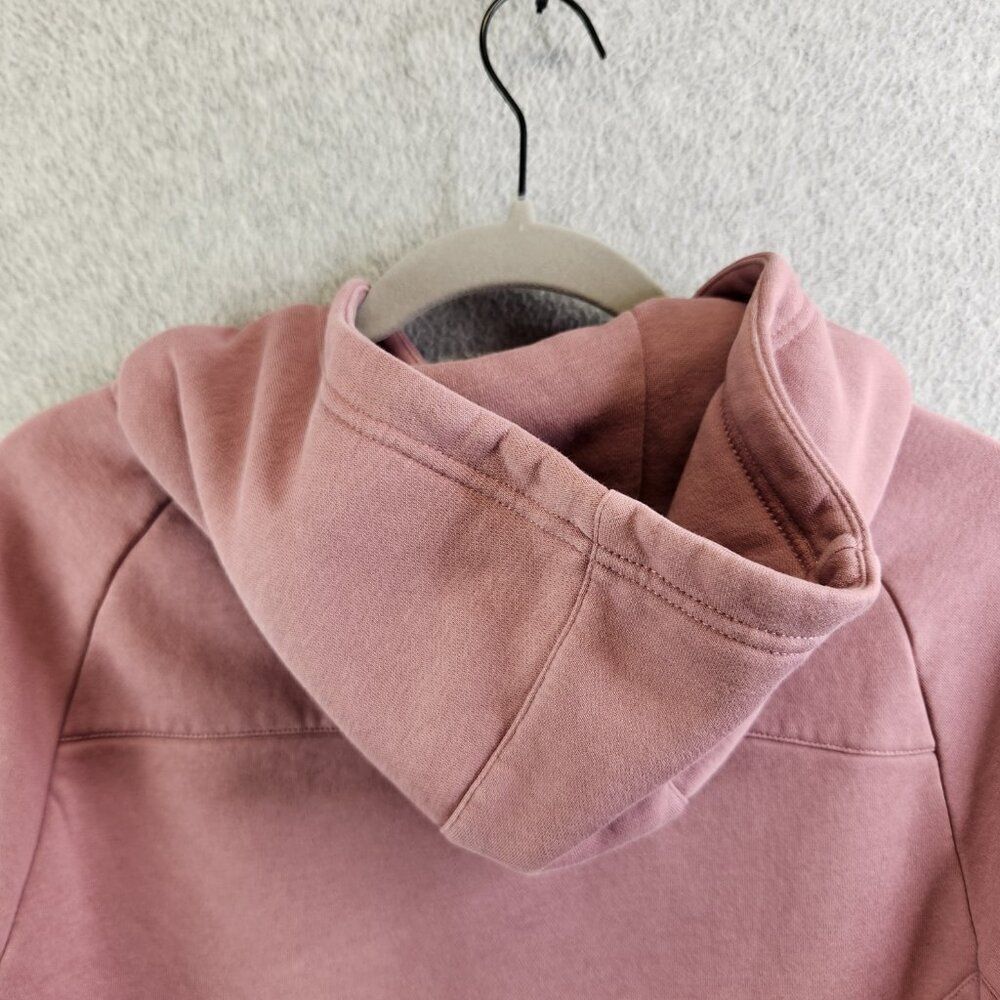 Buff Bunny Hoodie Womens M Pink Beyond Cowlneck Embossed Spellout Thumbholes - Picture 6 of 16